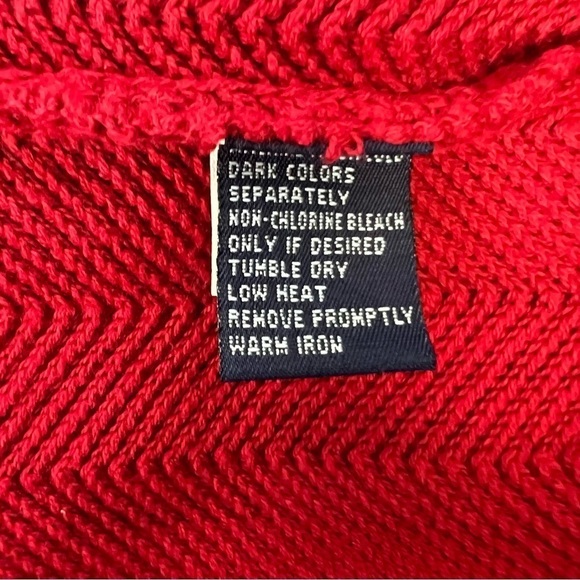 Chaps Ralph Lauren Men’s Pullover Sweater Sz Medium Color Red Stretch Chunky - Picture 6 of 10